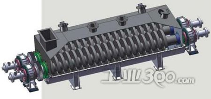 空心桨叶干燥机三维效果图